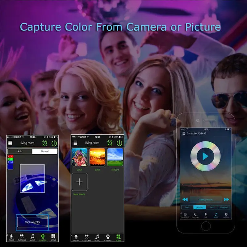 Wi Fi музыка IR / RF удаленный смартфон WiFi светодиодный RGB контроллер RGBW Android IOS для RGBWW