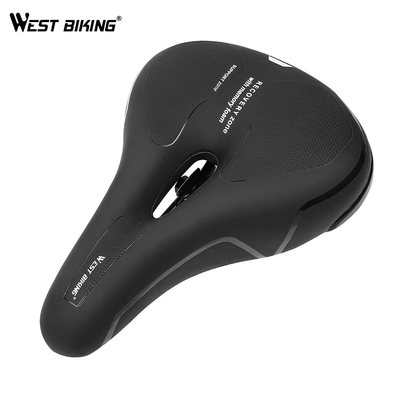 WEST BIKING Подушка на седло велосипеда утолщенная широкая подушка сиденье для