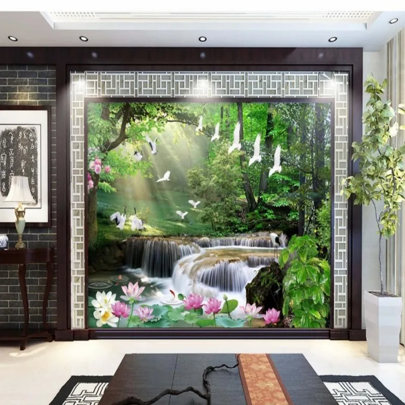 

Dropshipping Fatman Foto Mural 3D Wallpaper Walls Dreamy Forest Water Landscape Landscape Wallpaper Fototapeta Nowoczesna