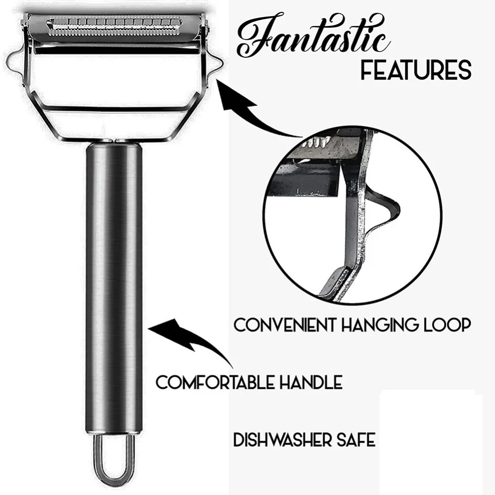 Первоклассная ультра острая Овощечистка из нержавеющей стали легко моющаяся и