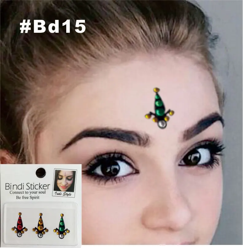 

BD14 Bollywood strass face jewel Bindi which can be big belly dance tribal fusion bindis Sticker