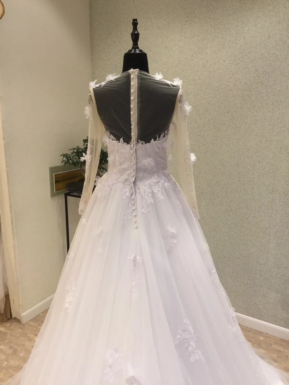 Princess Ball Gown Long Sleeve Wedding Dresses 2017 robe de mariage Lace Applique vestido noiva princesa luxo Bridal Gowns | Свадьбы и