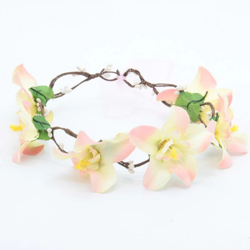 5 шт./лот венок из ткани с цветами лилии аксессуары для волос искусственный