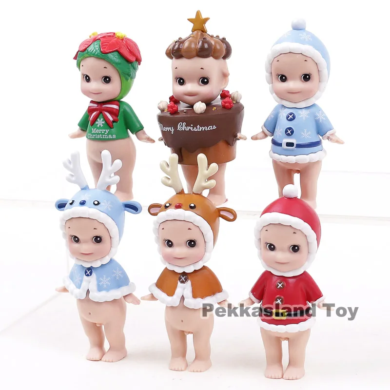 Sonny Angel Рождественская серия мини ПВХ статуэтки экшн коллекционные игрушки куклы Рождественский подарок на день рождения 6 шт./компл