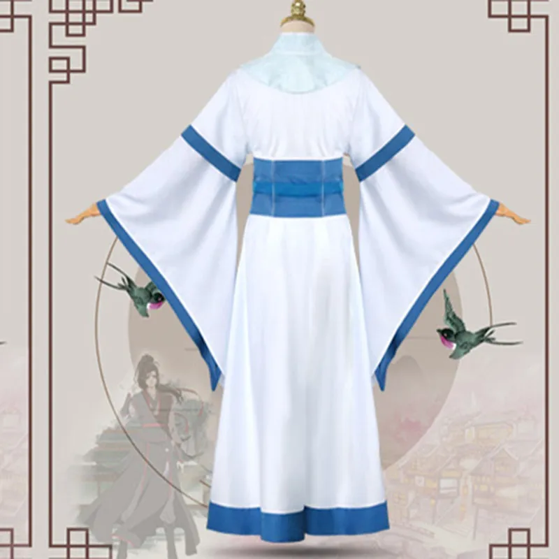 Косплей Костюм для подростков Ver Lan Wangji, аниме гроссмейстер демонического культивирования Lan Wangji Mo Dao Zu ShiHanfu, парик для мальчиков и мужчин