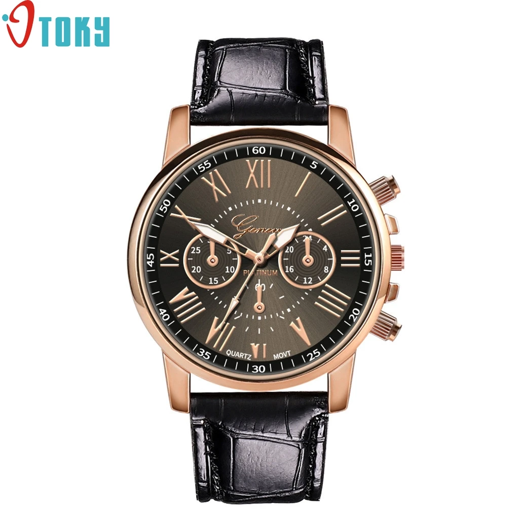 OTOKY Women's Fashion Stainless Steel Quartz Analog Wrist Watch Luxury Vintage Leather Strap Ladies Casual feminine | Наручные часы