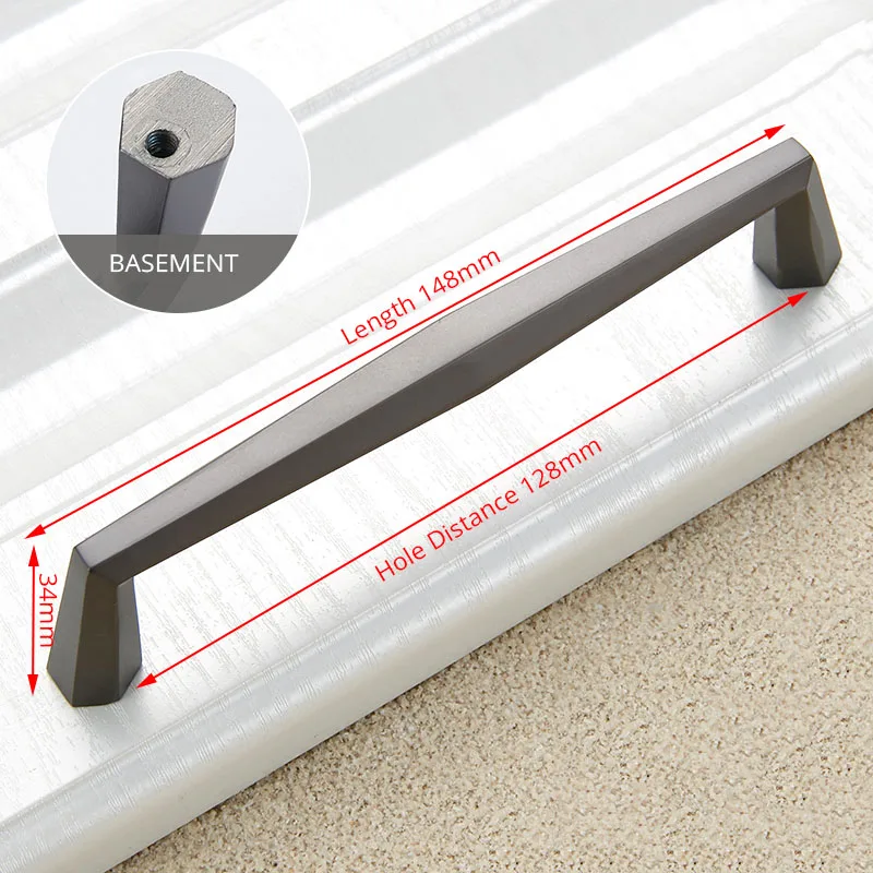 Handle-6685-128A KAK, цинковый сплав, жемчужно-серые ручки для шкафа, ручки для ящиков, ручки для кухонного шкафа, дверные ручки, модная Мебельная ручка, фурнитура для шкафа - Цвет: Handle-6685-128A