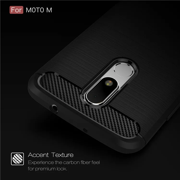 Fuyukeji для Motorola Moto M случае Роскошные углеродного Волокно Дело Мягкие резиновые