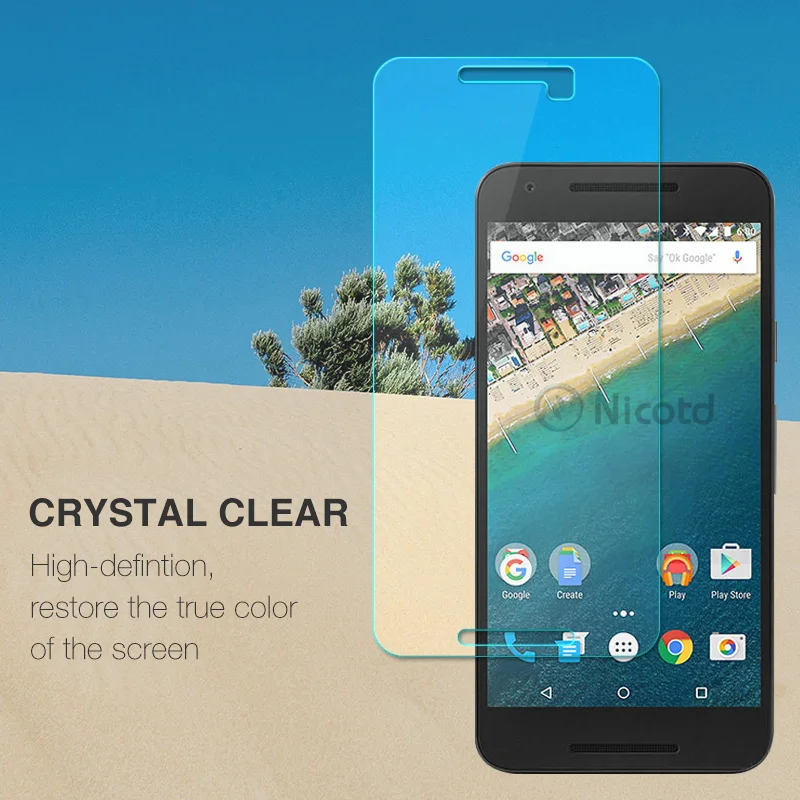 Nicotd Премиум Закаленное стекло для LG Nexus 5X Google 6 6plus 5 4 9H защита экрана закаленная
