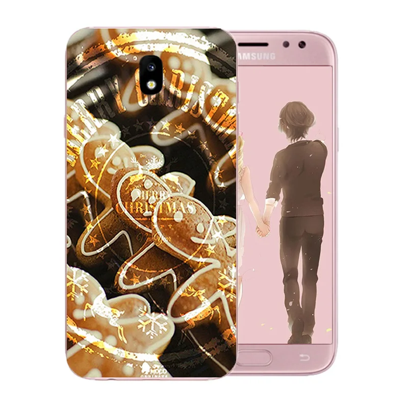 Для Galaxy J7 2017 чехол мягкий TPU веселый X'MAS шаблон Fundas для EU J730 730 J730F/DS J730FM/DS SM-J730FM