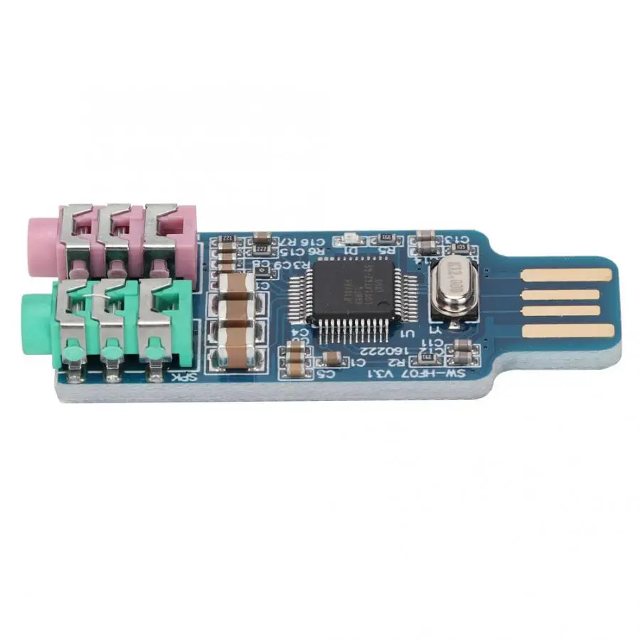 USB звуковая карта CM108 для ноутбуков и компьютеров|Соединители| |