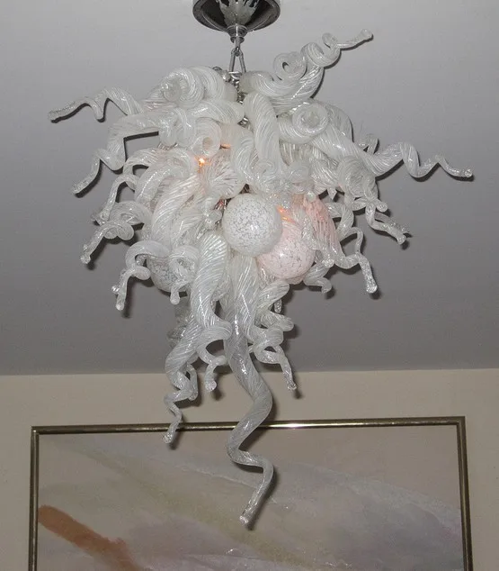 

style modern villa white clear glass crystal chandelier