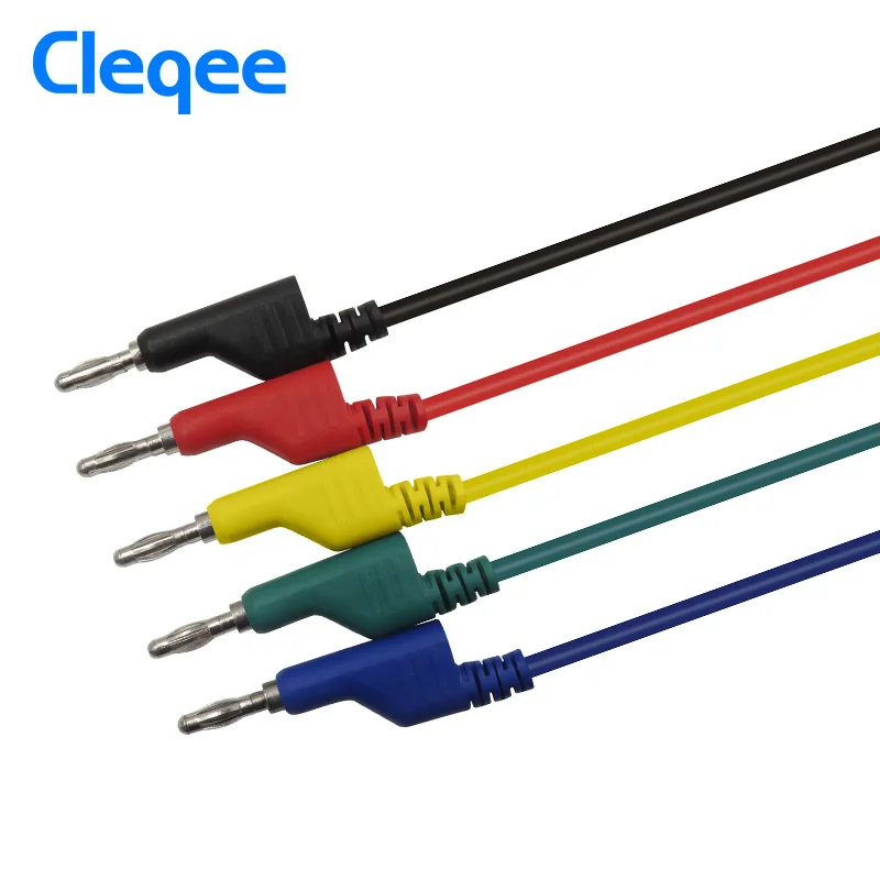 Cleqee P1036B 4 мм банан в банан Штепсельная Вилка Набор тестовых проводов для мультиметра матча крокодил u-тип и прокол тест-зонд комплект