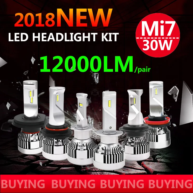 55W H7 Canbus led Free Error H4 Hi/L LED Car Headlight Bulb Kits 9012 canbus 9006 for Lamps H8 H11 Warning Canceller | Автомобили и