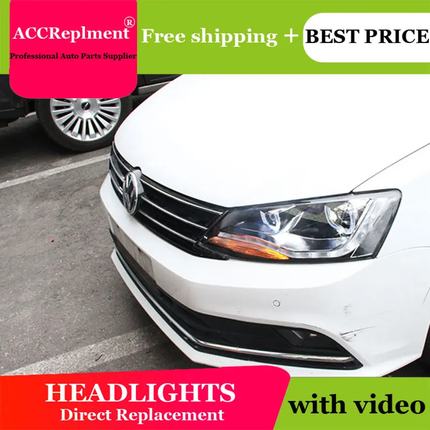 Автоматическое освещение Стиль налобный фонарь для VW Jetta MK6 светодиодные фары drl H7