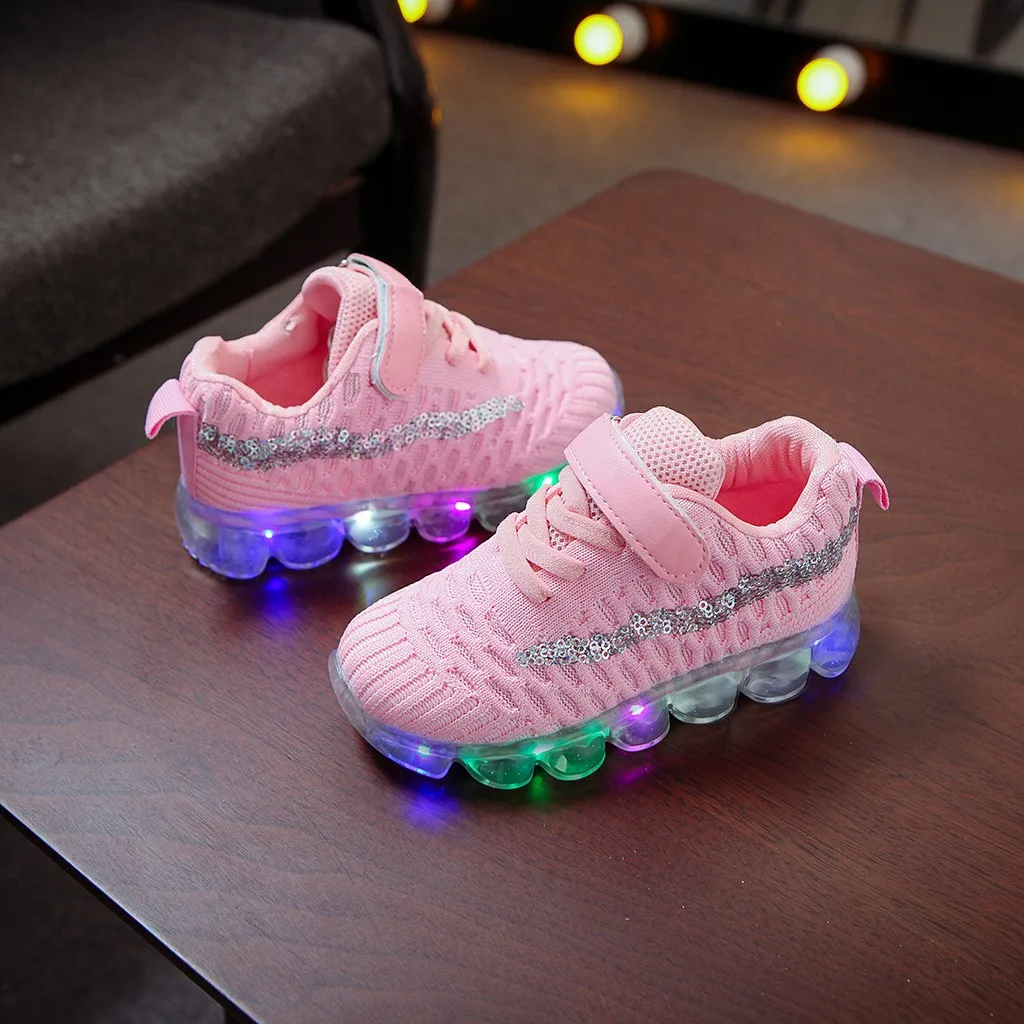 SAGACE Led Light Shoes Children Girl Kids Luminous Sport Run Sneakers Outdoor Casual | Детская одежда и обувь