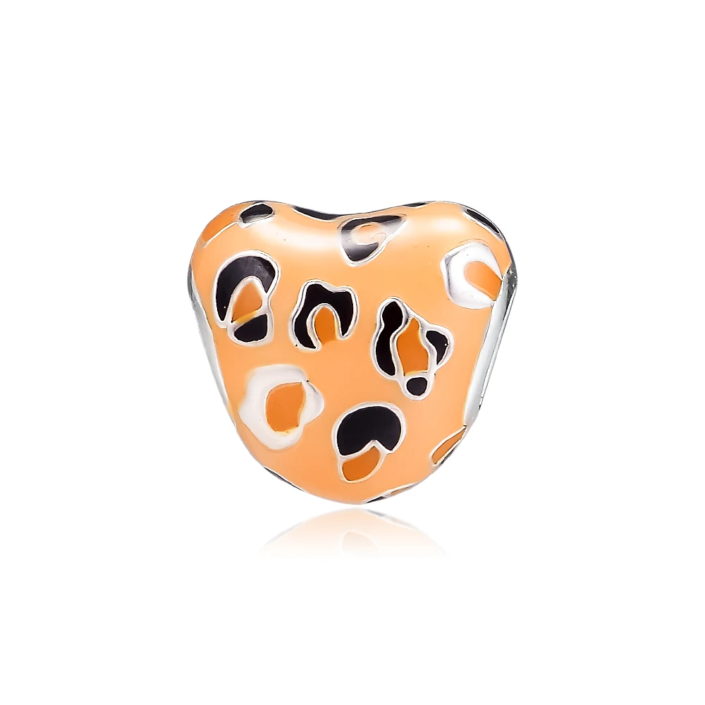 

DIY Beads For Jewelry Making SPOTTED HEART CHARM Fits Sterling Silver Charms Bracelets For Woman DIY 2019 Summer