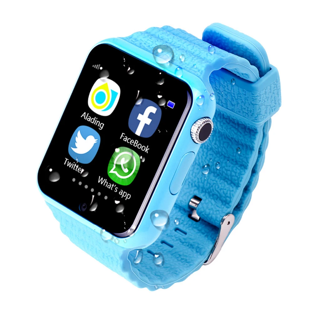 Детская GPS Bluetooth Smart часы V7K безопасности анти потерянный трекер Facebook