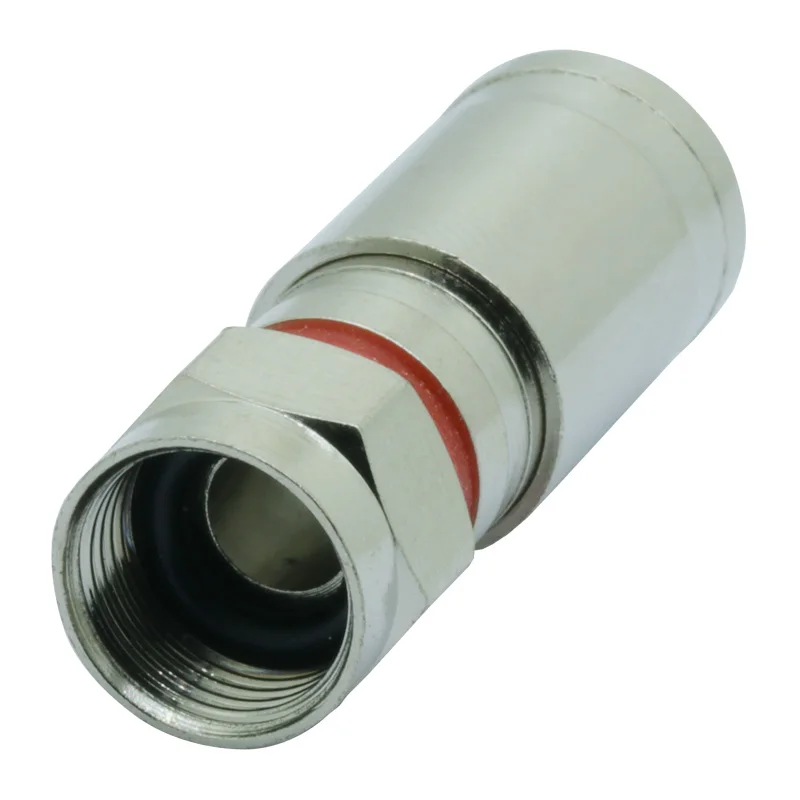 10pcs/lot Copper RG6 Weatherproof F Compression Connector RF COAXIAL Wire Solderless Adapter | Обустройство дома