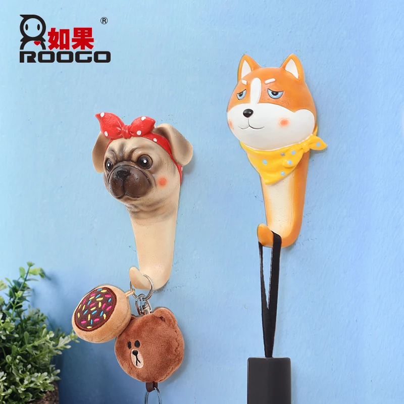 Вешалка для ключей Roogo Dog настенная вешалка одежды дверной крючок украшение