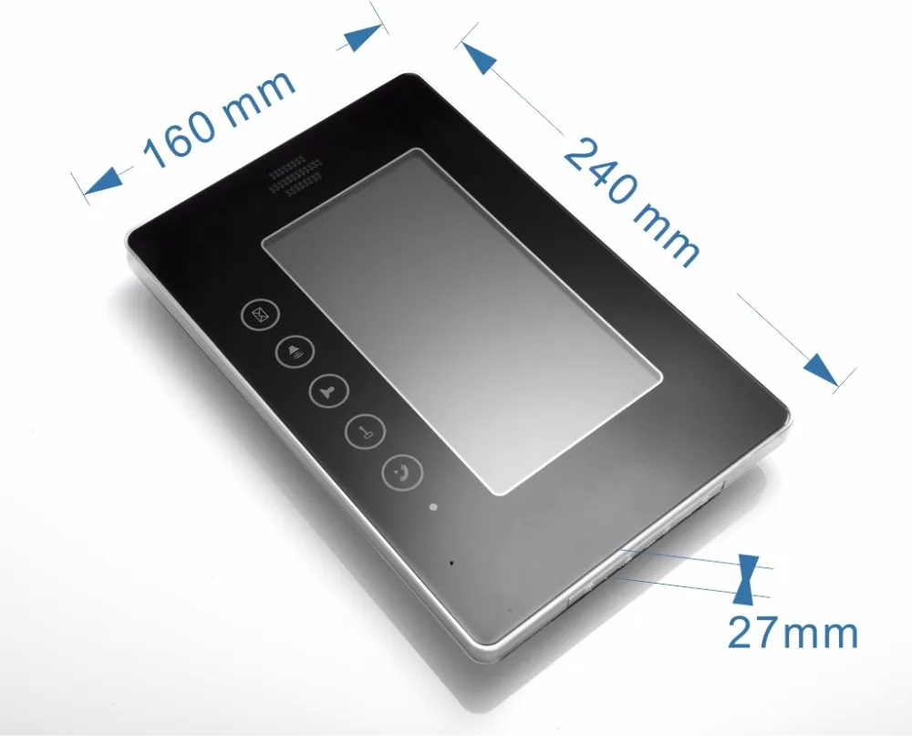 7 Inch Touch Keypad  Video Door Phone  With 4 Indoor Monitor