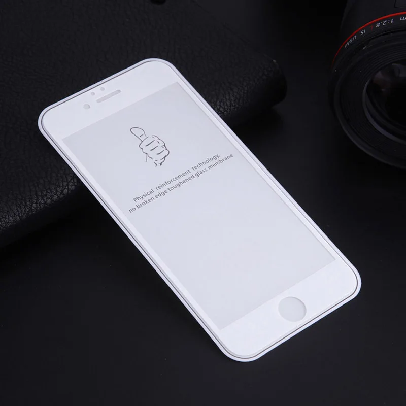 защитная пленка с полным покрытием стекло защита экрана на iphone 7 целый п олный