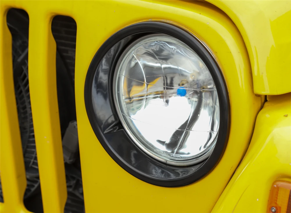 Колпаки для лампы Jeep Wrangler TJ 1997-2006 2 двери автомобиля Передняя фара Крышка лампы украшения автомобиля внешние аксессуары Стайлинг 2 шт