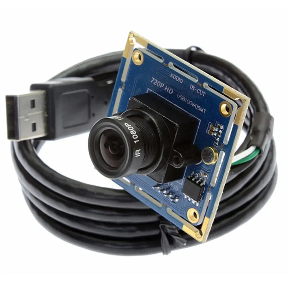 

ELP Windows MJPEG 30fps 1.0megapixel 720p hd CMOS OV9712 Video Audio smallest CCTV industrial usb camera module with 6mm lens