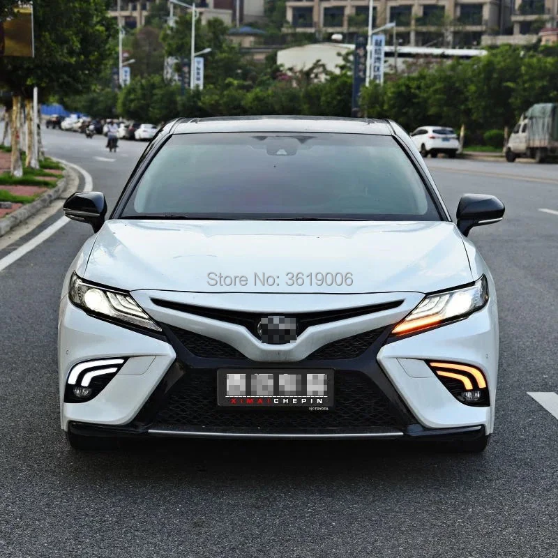 SmRKE для Toyota Camry 2018 XSE SE DRL светодиодные противотуманные фары Дневные ходовые огни