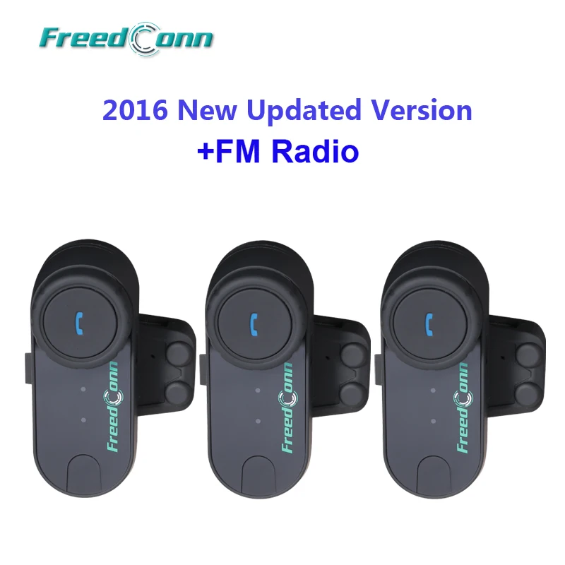 Оптовая цена! Мотоциклетная Bluetooth гарнитура Freeconn T comFM для шлема 3 шт.|Наушники