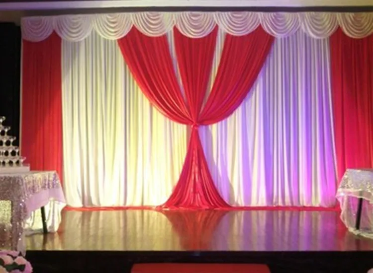 

Tiffany Wedding Backdrop with white swags Decoration