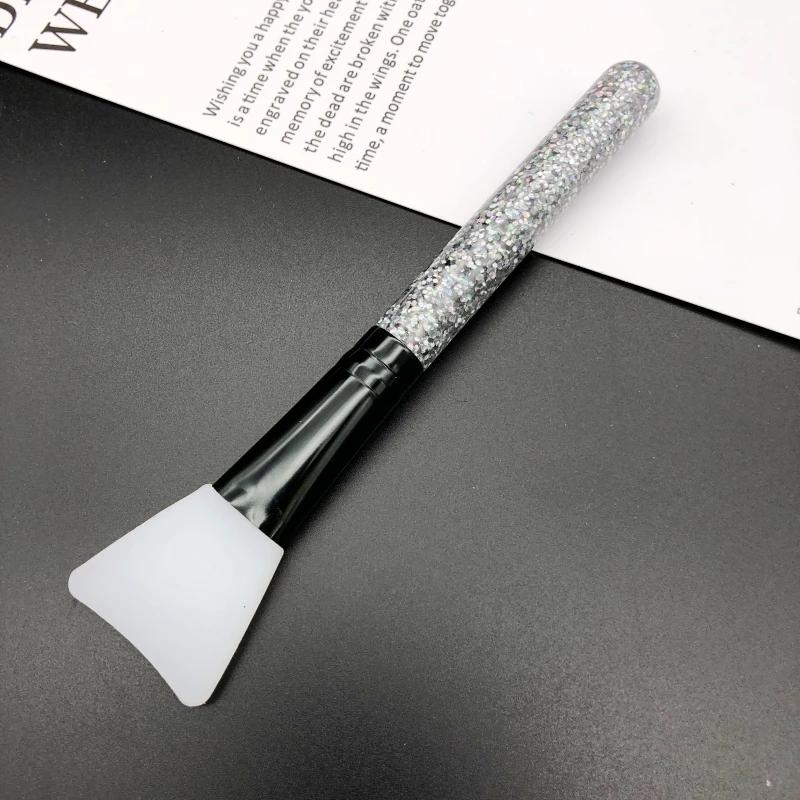 Silver Crystal Silicone Mask Brush Facial Mud Makeup Applicator Tool for Face Skin Care | Красота и здоровье