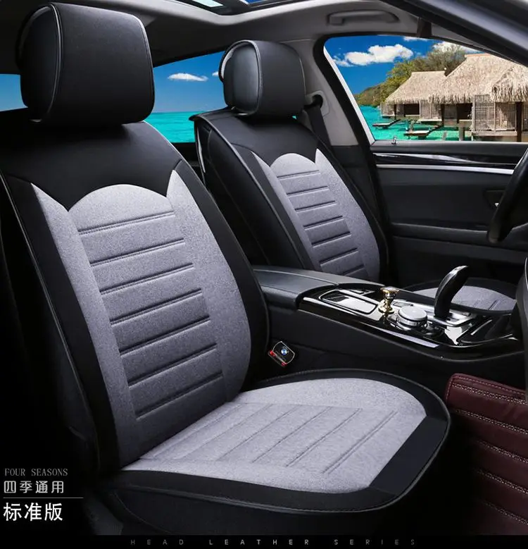 Универсальные льняные автомобильные чехлы для Mercedes Benz A B C D E S серии Sprinter Maybach CLA CLK Автоаксессуары для стайлинга автомобилей