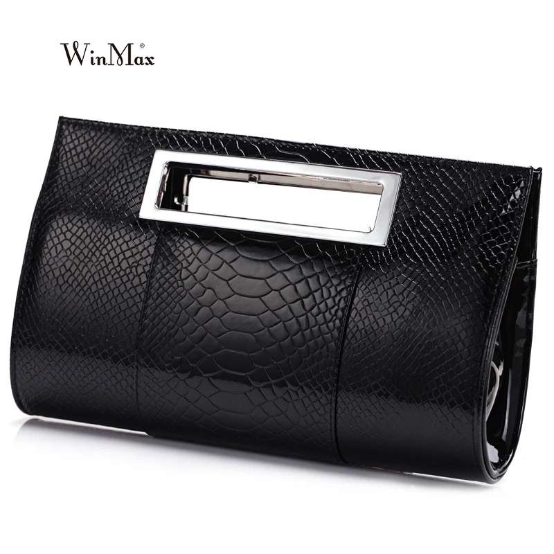 

New Hot Noble Ladies Handbags Fashion Women Alligator Design Day Clutches Evening Bags Bride Wedding Party Bags Bolsas Mujer