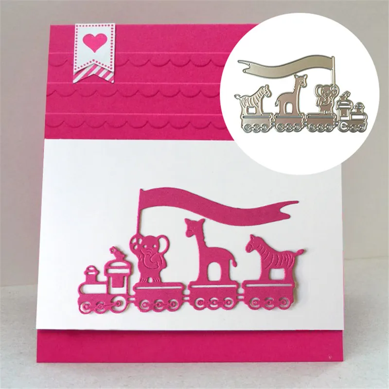 Cute Cartoon Animal Flower Puzzle Embossing Die For DIY Scrapbooking Decorative Crafts Supplies Paper Card Making | Дом и сад