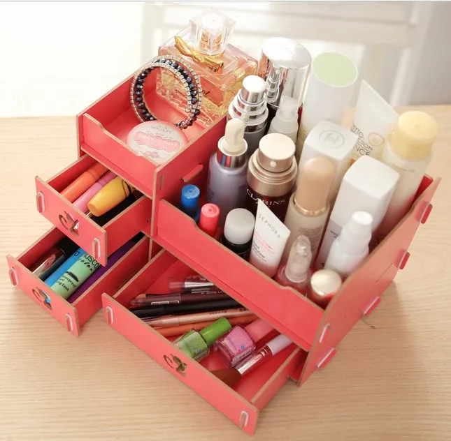 Настольная витрина сделай сам в виде милой кошки органайзер для макияжа любого