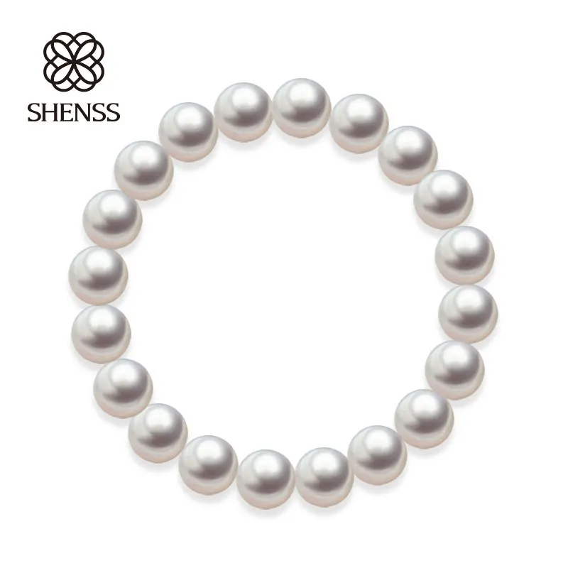 

Quality Shell Pearl Bracelet Elastic or Chain Customizable Women's Bracelets of Various Sizes