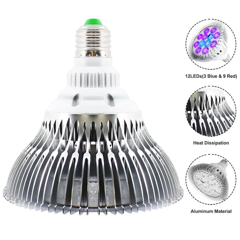 1 оптовая продажа светодиодный светильник для растений 36 Вт E27 гидропонных цветов