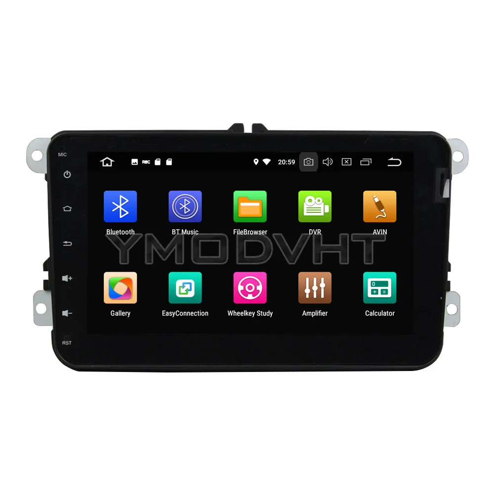 YMODVHT 8 дюймов Android 0 Восьмиядерный 4 ГБ Автомобильный DVD Радио Для VW