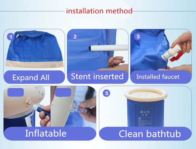 SAP надувная ванна для взрослых утолщенная Складная Ванна банное ведро