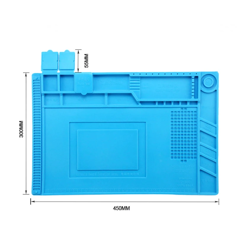 s 160 magnetic heat insulation silicone pad anti static mobile phone maintenance platform bga soldering station for phone repair free global shipping