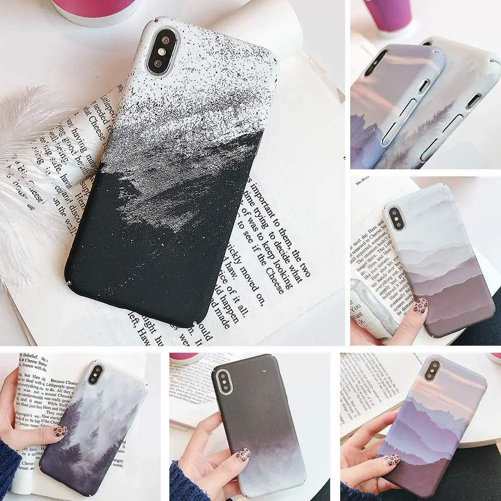 Чехол KISS с пейзажным рисунком сосны, Жесткий Чехол для samsung Galaxy A50 A30, полностью облегающий чехол для samsung A7 A5 A3, сумка Capinhas чехол на самсунг а5 чехол на самсунг а50 30