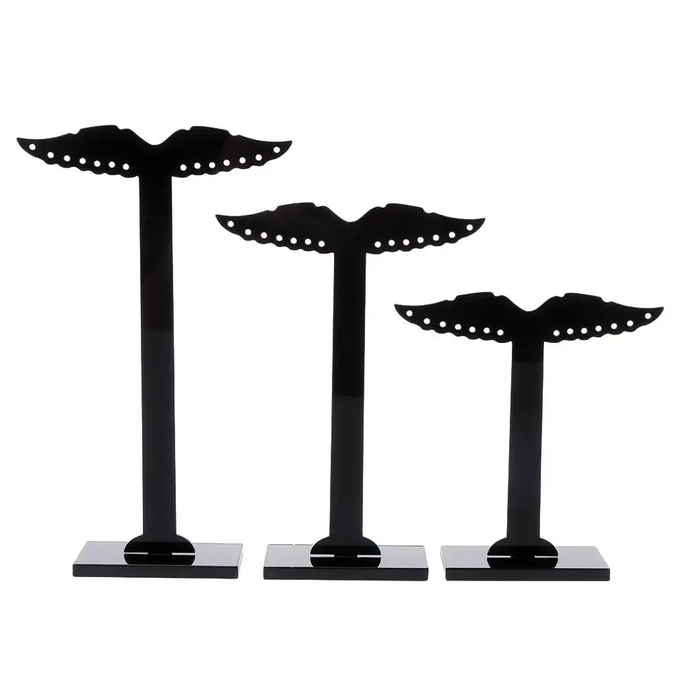 

3 Pcs/set Acrylic Earrings Display Stand Earring Pendant Necklace Jewelry Hanging Shelf Storage Frame Ornaments Exhibition Showi