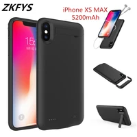 zkfys 5200mah portable charger power bank case for iphone iphone xs max battery cases external battery powerbank charging cover