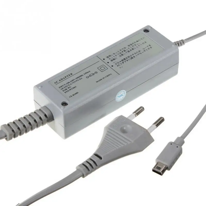 100V-240V ЕС штекер переходник для розетки Мощность Зарядное устройство Wii U геймпад |