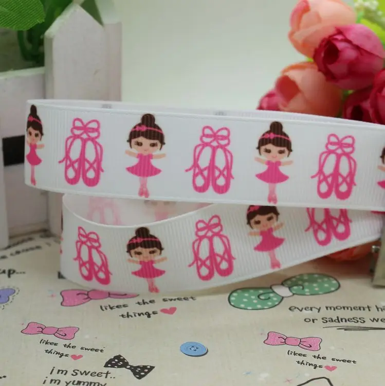

7/8'' Free shipping printed grosgrain ribbon hair bow diy party decoration wholesale OEM 22mm B181