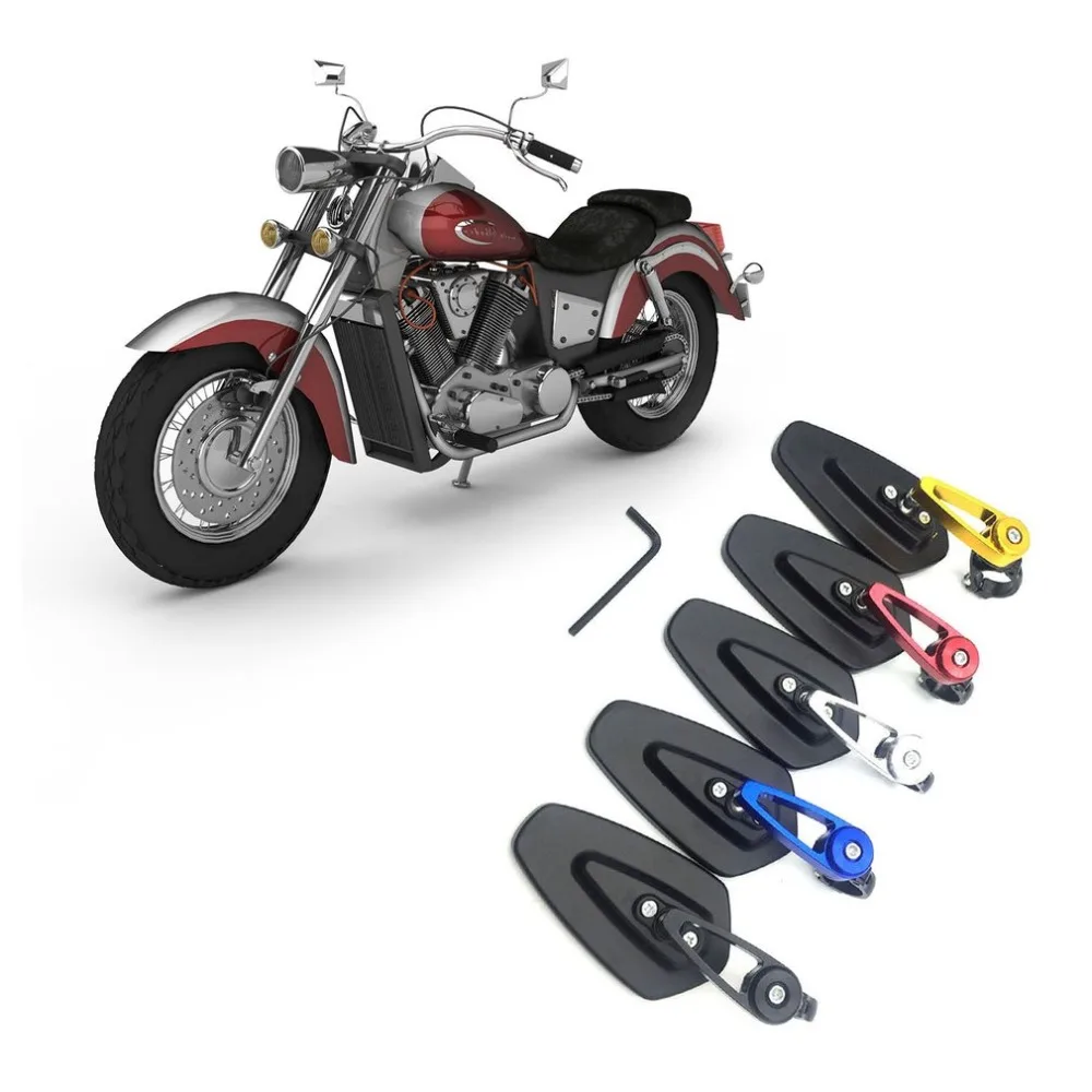 New Universal Motorcycle Aluminum Modified Hand Mirror Electric Vehicle Reflector Mirror Moped Rearview Mirror With Handlebar