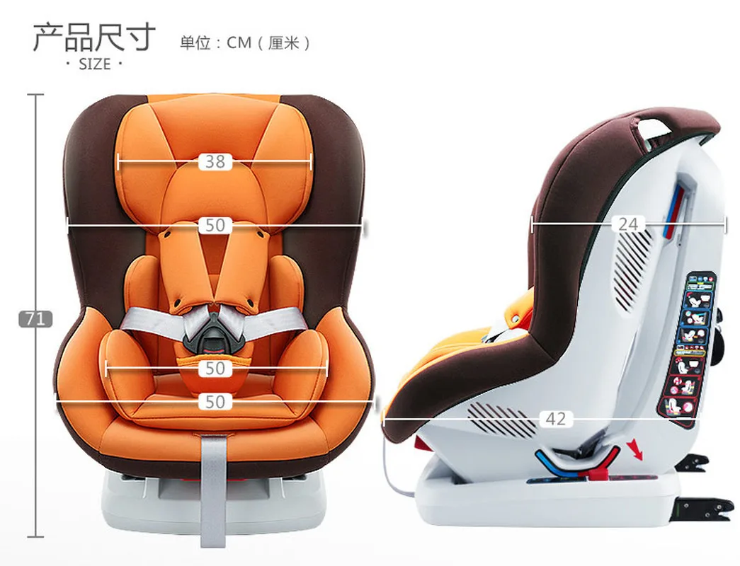 Детское автокресло трансформер ISOfix с пятью точками портативный складной