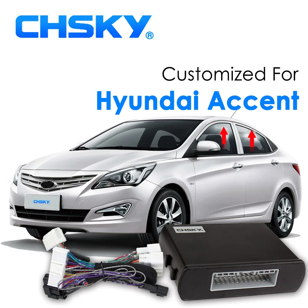 CHSKY Авто Мощность Окно Roll Up Ближе Для Hyundai акцент автосигнализации автомобиль