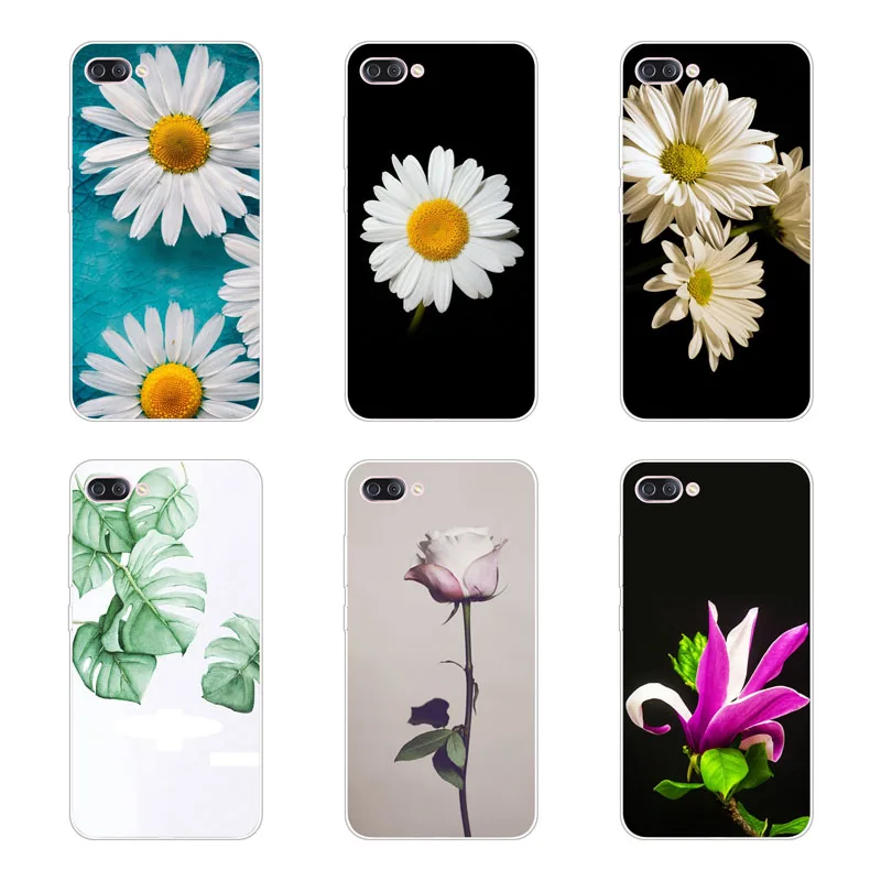 Чехол для Asus Zenfone 4 Max ZC520KL мягкая задняя крышка из ТПУ с силиконовыми цветами